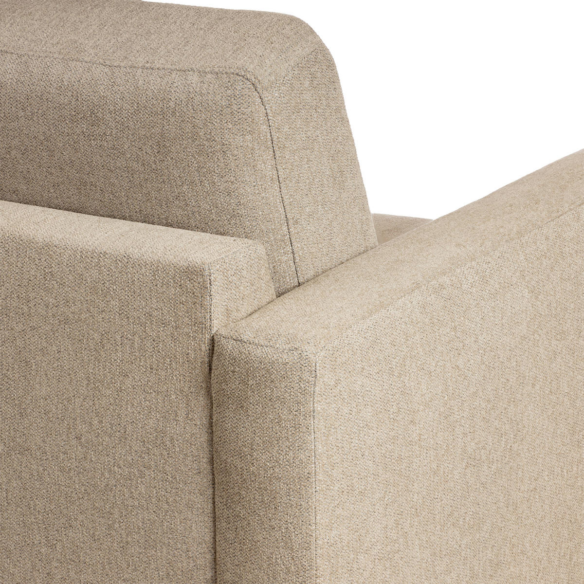 SOFFA i beige  - ek Bianco/beige, Design, metall/trä (229/85/92-182cm) - Pure Home Comfort