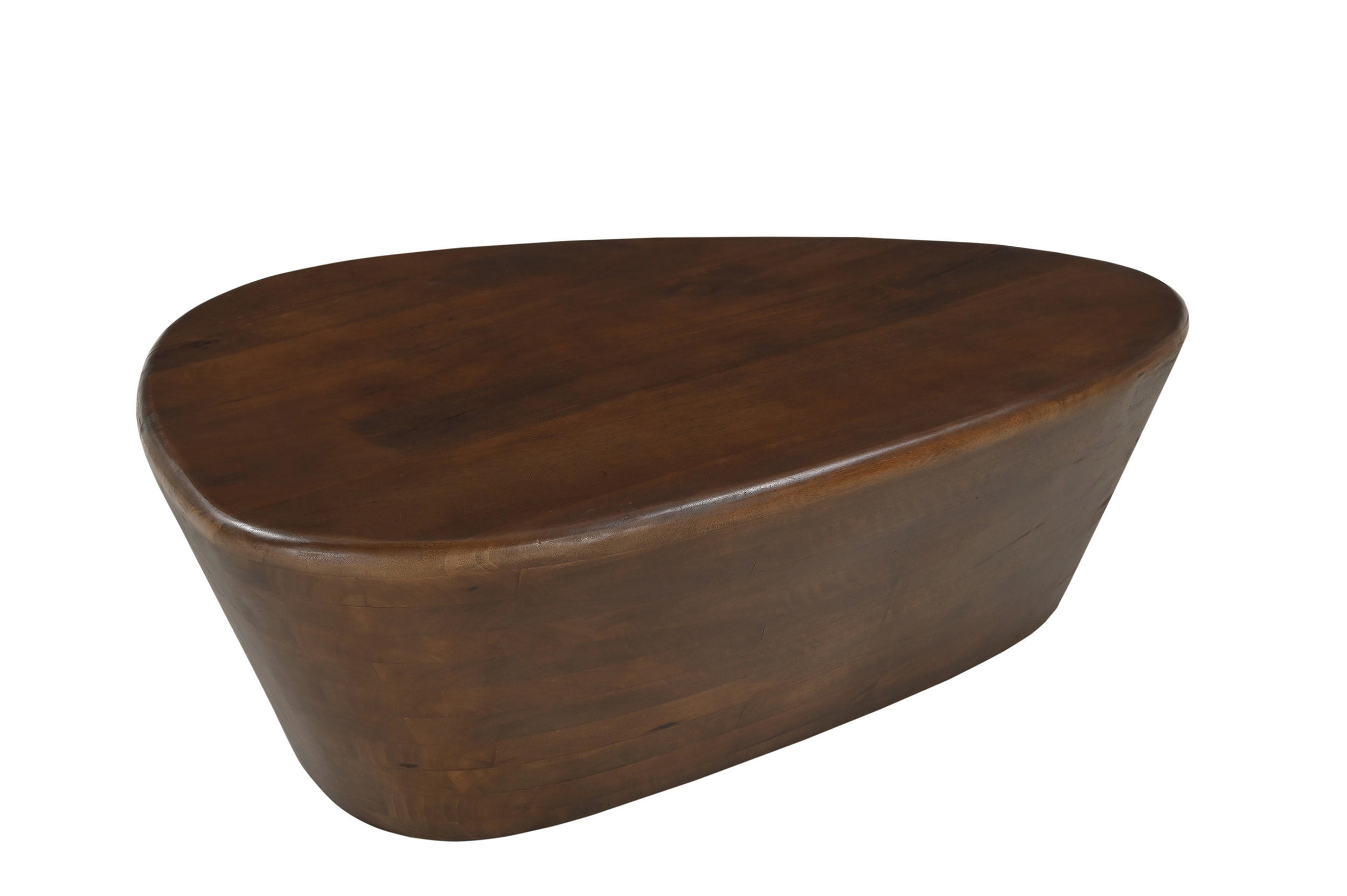 COUCHTISCH Mangoholz massiv 107/78/30 cm dreieckig Braun  - Braun, Design, Holz (107/78/30cm) - MID.YOU