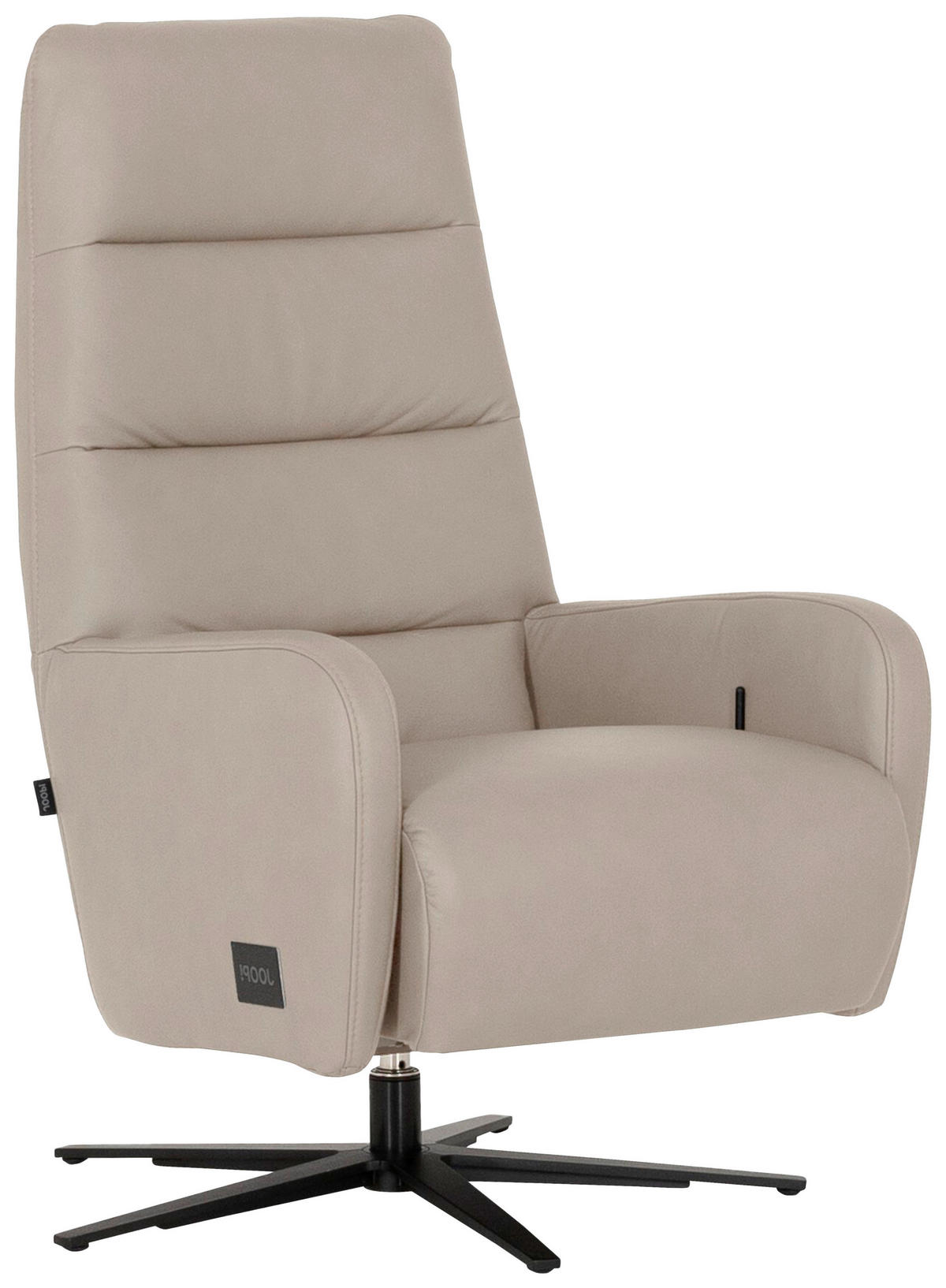 RELAXSESSEL Leder Beige  - Beige/Schwarz, Modern, Leder/Metall (66/110/83cm) - Joop!