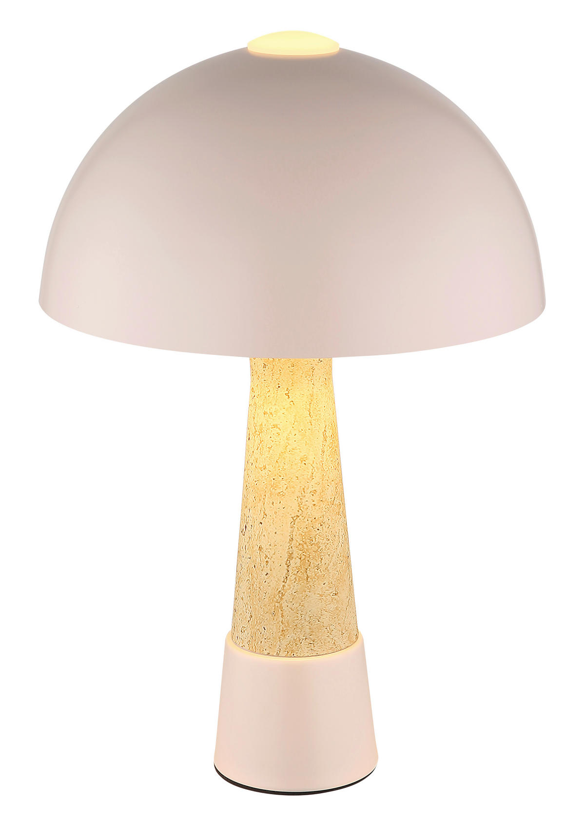 STOLNÍ LAMPA, E27, 25/36,5 cm  - černá/šampaňská, Design, kov/plast (25/36,5cm) - Globo