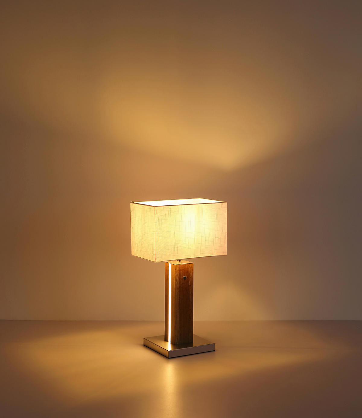 TISCHLEUCHTE Forest 30/20/56 cm  - Chromfarben/Transparent, Design, Holzwerkstoff/Kunststoff (30/20/56cm) - Globo