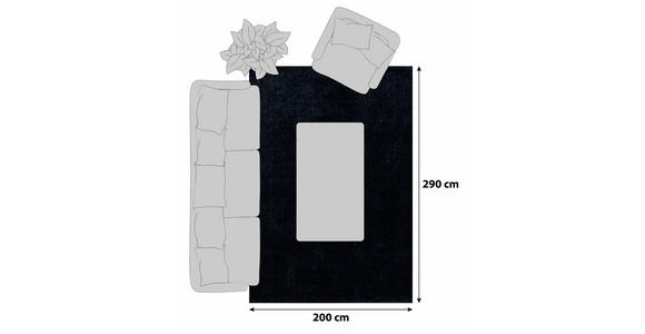 HOCHFLORTEPPICH 200/290 cm ATA 7000 Anthrazit - Anthrazit, Design, Textil (200/290cm) - Novel