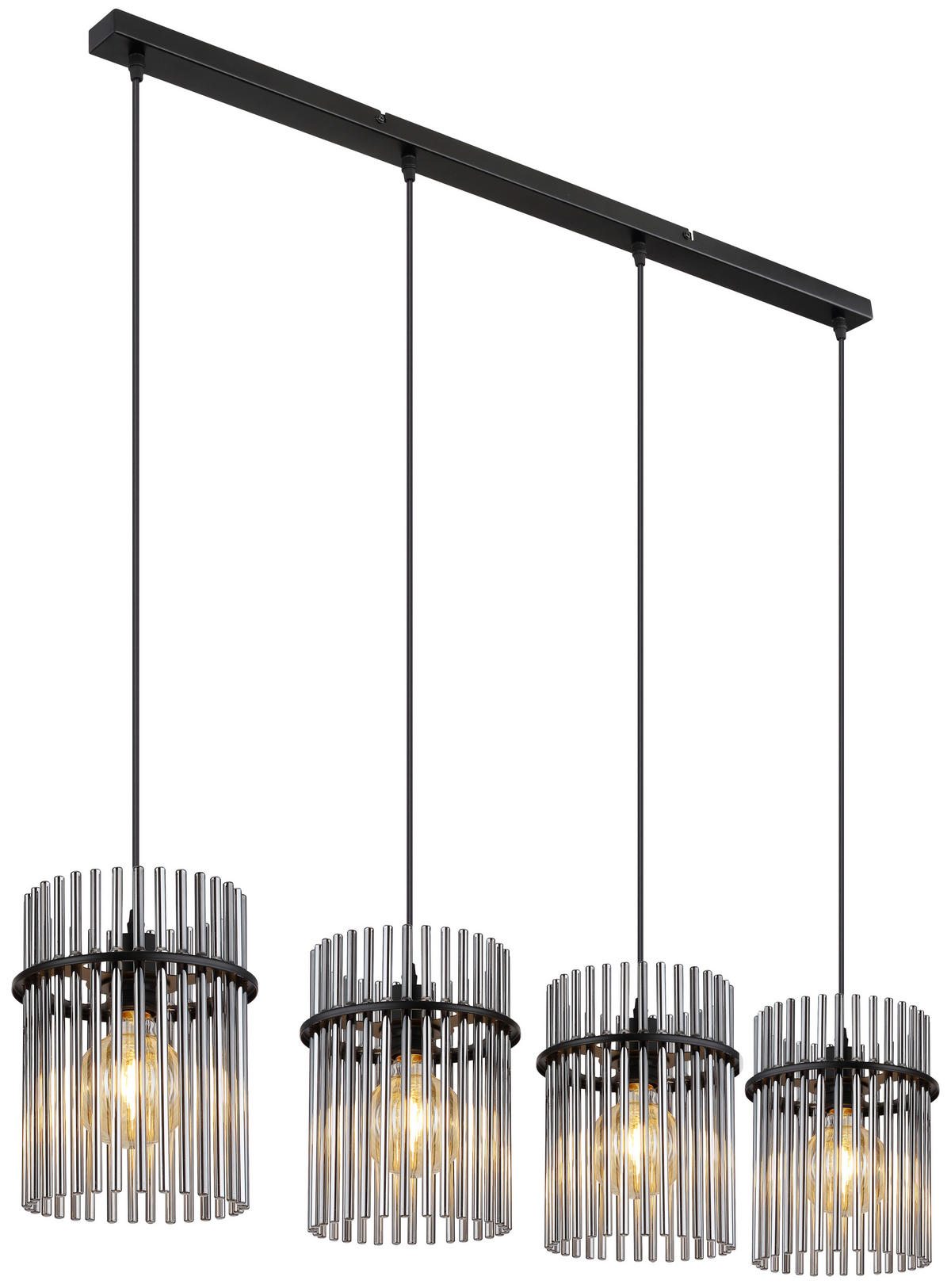 HÄNGLAMPA GORLEY 110/20/140 cm  - grå/svart, Trend, metall/glas (110/20/140cm)