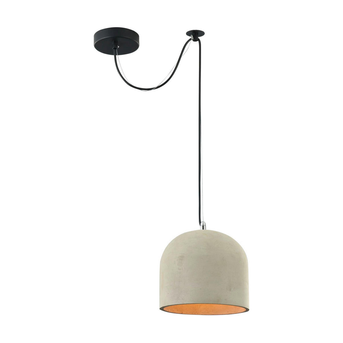 STROPNÍ ZÁVĚSNÉ SVÍTIDLO, 20/18 cm  - šedá/černá, Trend, kov/kámen (20/18cm) - MAYTONI