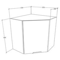 ECKOBERSCHRANK 57/60/57 cm  - Weiss, Trend, Holzwerkstoff/Kunststoff (57/60/57cm) - MID.YOU