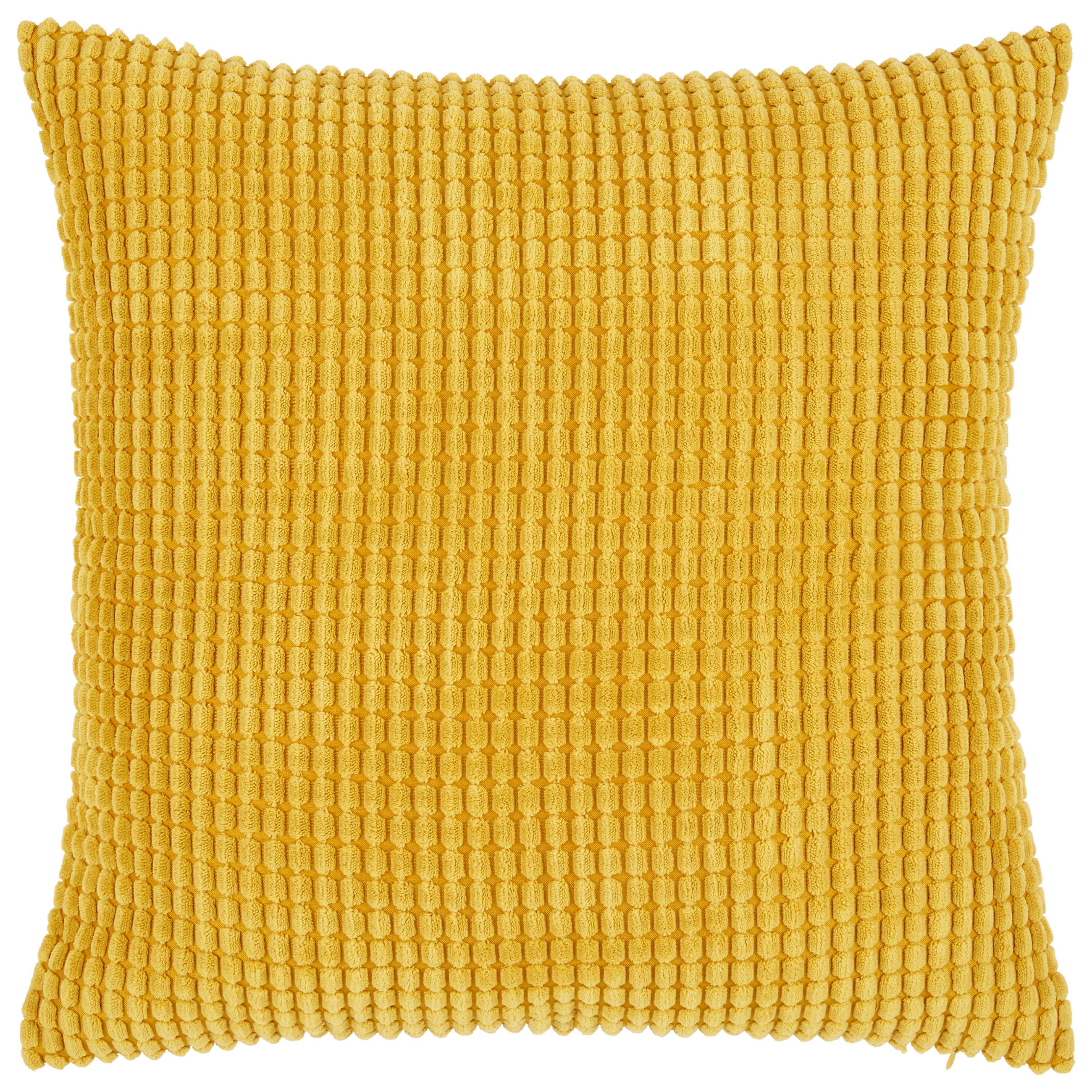 Zierkissen Halina 45x45 cm Fleece Senffarben mit Zipp