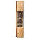 VITRINE  in massiv Asteiche Eichefarben - Eichefarben/Schwarz, Natur, Glas/Holz (35/205,7/39,5cm) - Valnatura