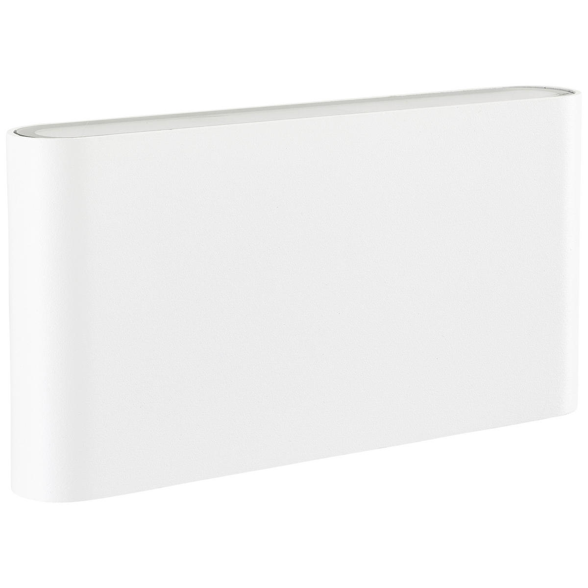 AUSSENWANDLEUCHTE - Weiss, Design, Glas/Metall (9/17,5/2,9cm) - Brilliant