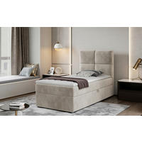 BOXBETT 90/200 cm  in Beige  - Beige/Silberfarben, Modern, Holz/Kunststoff (90/200cm) - MID.YOU