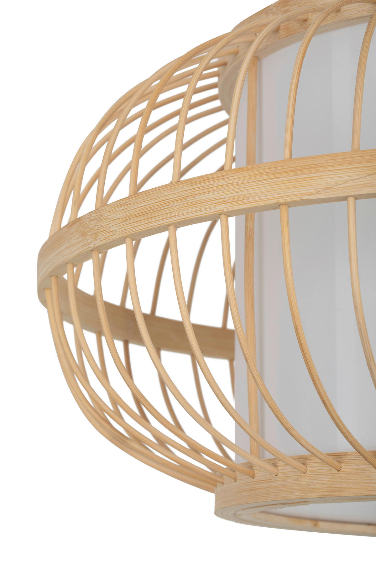 DECKENLEUCHTE 40/22,5 cm   - Hellgelb/Weiß, Design, Naturmaterialien/Kunststoff (40/22,5cm) - Collet's Monde