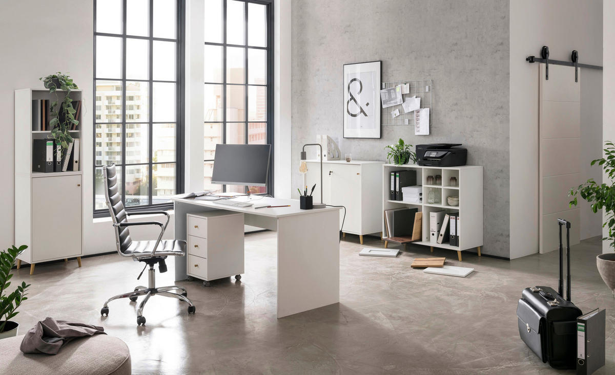 AKTENSCHRANK Weiß  - Weiß, MODERN, Holzwerkstoff (50,95/174,2/41cm) - MID.YOU