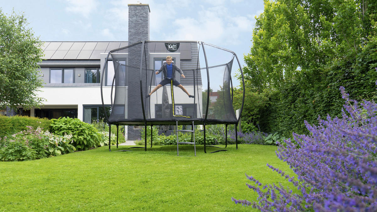 TRAMPOLIN EXIT SILHOUETTE Ø244  - Schwarz, KONVENTIONELL, Metall (244cm) - EXIT Toys