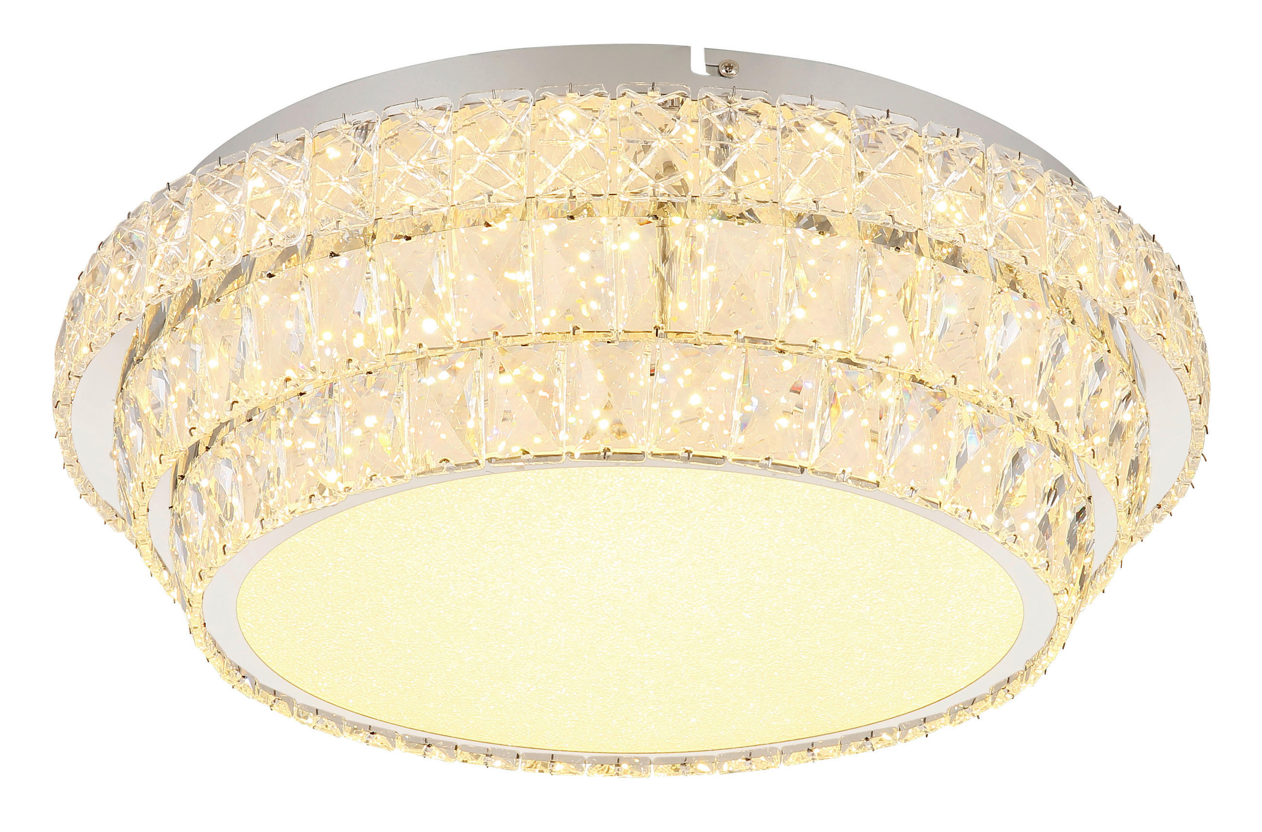 STROPNÍ LED SVÍTIDLO, 50/15,5 cm  - čiré/barvy chromu, Lifestyle, kov/plast (50/15,5cm) - Globo