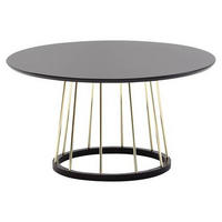 COUCHTISCH in Holzwerkstoff 80/80/42 cm  - Goldfarben/Schwarz, Modern, Holzwerkstoff/Metall (80/80/42cm) - MID.YOU