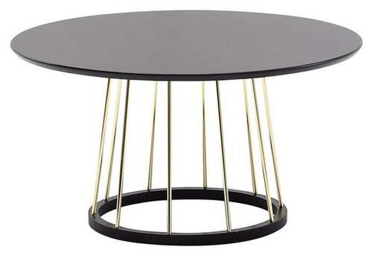 COUCHTISCH in Holzwerkstoff 80/80/42 cm  - Goldfarben/Schwarz, Modern, Holzwerkstoff/Metall (80/80/42cm) - MID.YOU
