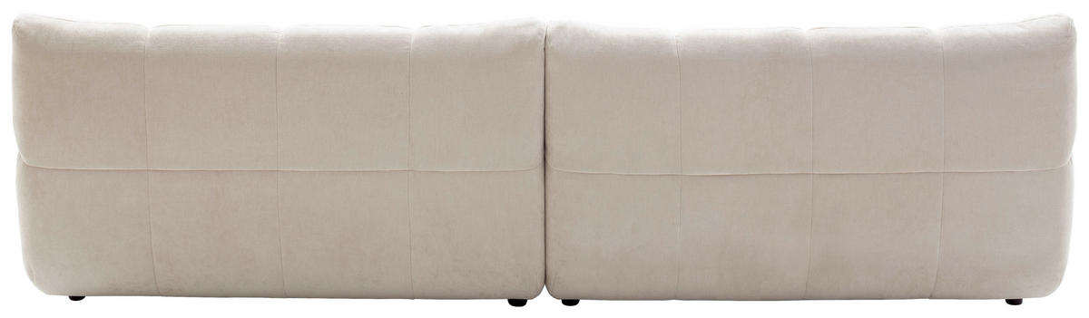 ECKSOFA Chenille Naturfarben  - Schwarz/Naturfarben, Design, Kunststoff/Textil (178/293cm) - Pure Home Lifestyle