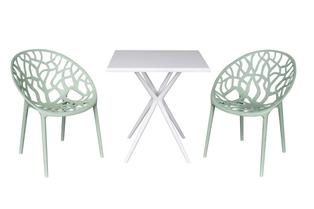 GARTENTISCH 70/70/74 cm Kunststoff quadratisch  - Weiß, Design, Kunststoff (70/70/74cm) - Ambia Garden