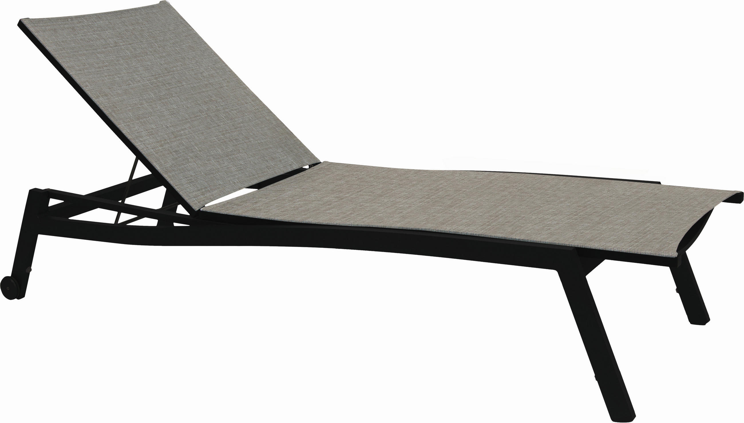 GARTENLIEGE 201/38/70 cm  - Schwarz/Grau, Basics, Textil/Metall (201/38/70cm) - Stern