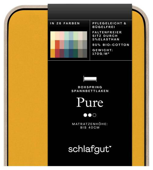 BOXSPRING-SPANNLEINTUCH 180-200/200-220 cm Jersey  - Currygelb, Basics, Textil (180-200/200-220cm) - Schlafgut