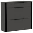 SCHUHSCHRANK Anthrazit, Schwarz  - Anthrazit/Schwarz, Design, Holzwerkstoff/Kunststoff (104/96/34cm) - Dieter Knoll