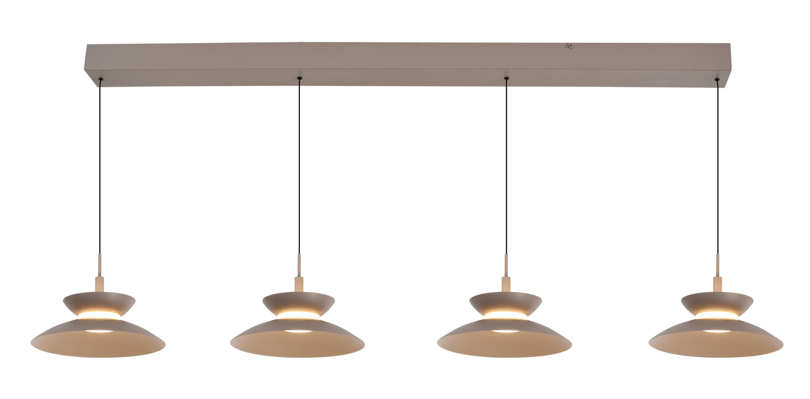 LED-HÄNGELEUCHTE Gubbio 121/150/22 cm  - Sandfarben, Design, Metall (121/150/22cm)