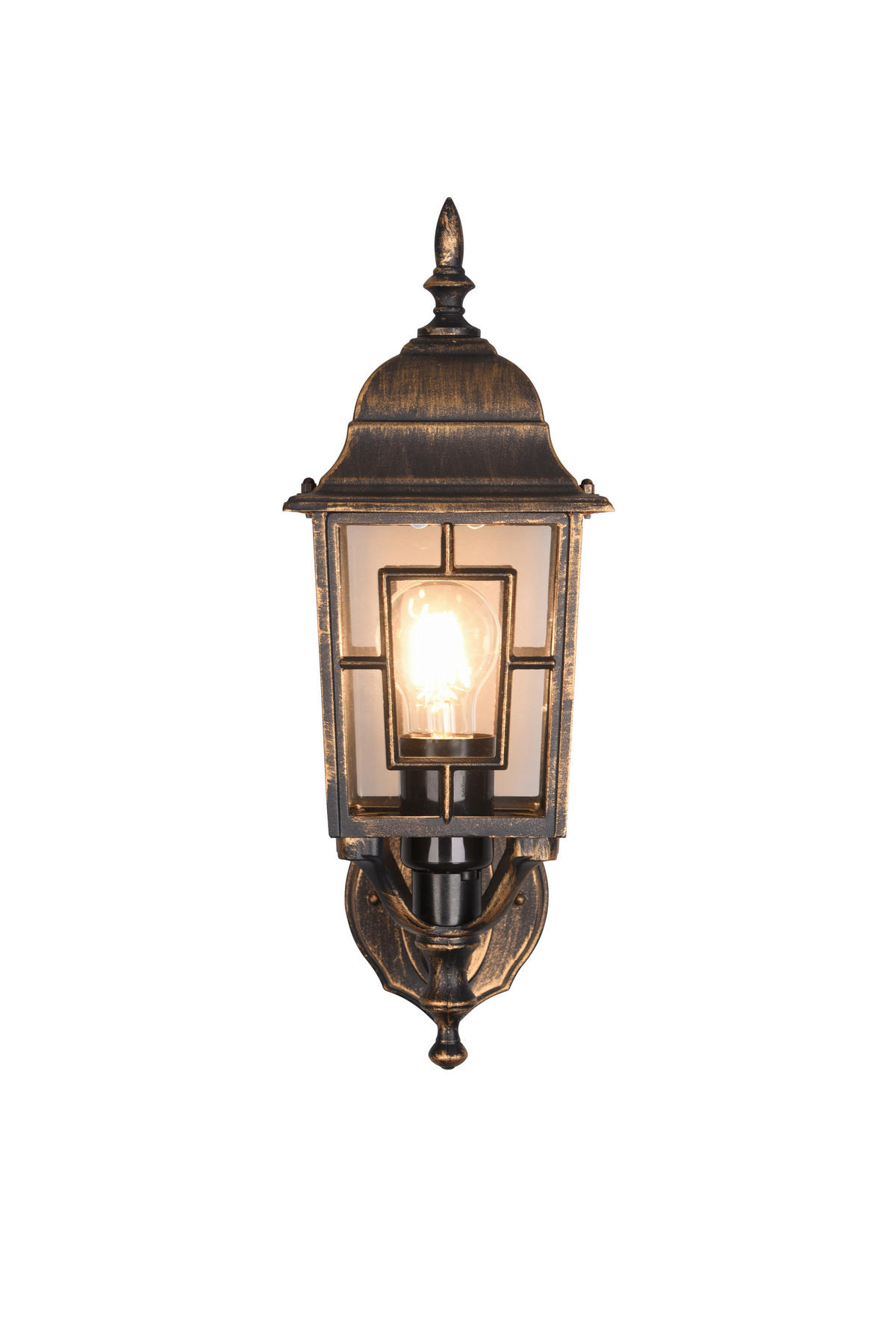 VÄGGLAMPA FÖR UTOMHUS - transparent/rostfärgad, Klassisk, metall/glas (15/19,5/41,5cm) - Trio Leuchten