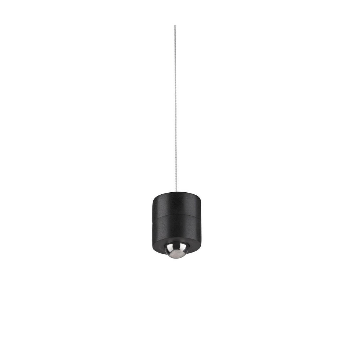 VISEČA LED-SVETILKA   3 W//3000 K/5 V/ - črna, Design, kovina/umetna masa (4/4/60-200cm)