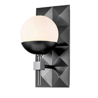 WANDLEUCHTE Deco 30,5/15,2/17,1 cm  - Schwarz, Design, Glas/Metall (30,5/15,2/17,1cm) - Elstead Lighting
