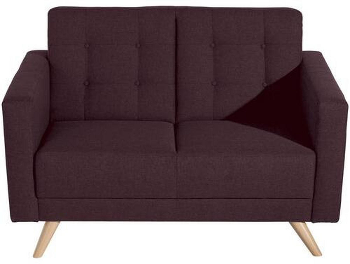 2-SITZER-SOFA Flachgewebe Dunkelrot von MAX WINZER