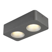 LED-REFLEKTOR  HANGARAU /600 lm/3000 K// - temno siva/prozorno, Design, kovina/umetna masa (22,4/11.7cm) - Globo