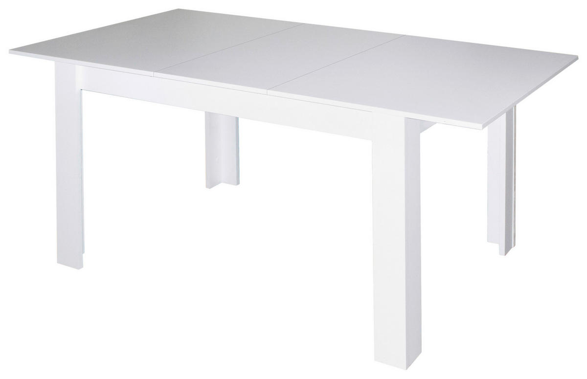 ESSTISCH in Holzwerkstoff 120/75/80 cm  - Weiß, MODERN, Holzwerkstoff (120/75/80cm) - Livetastic