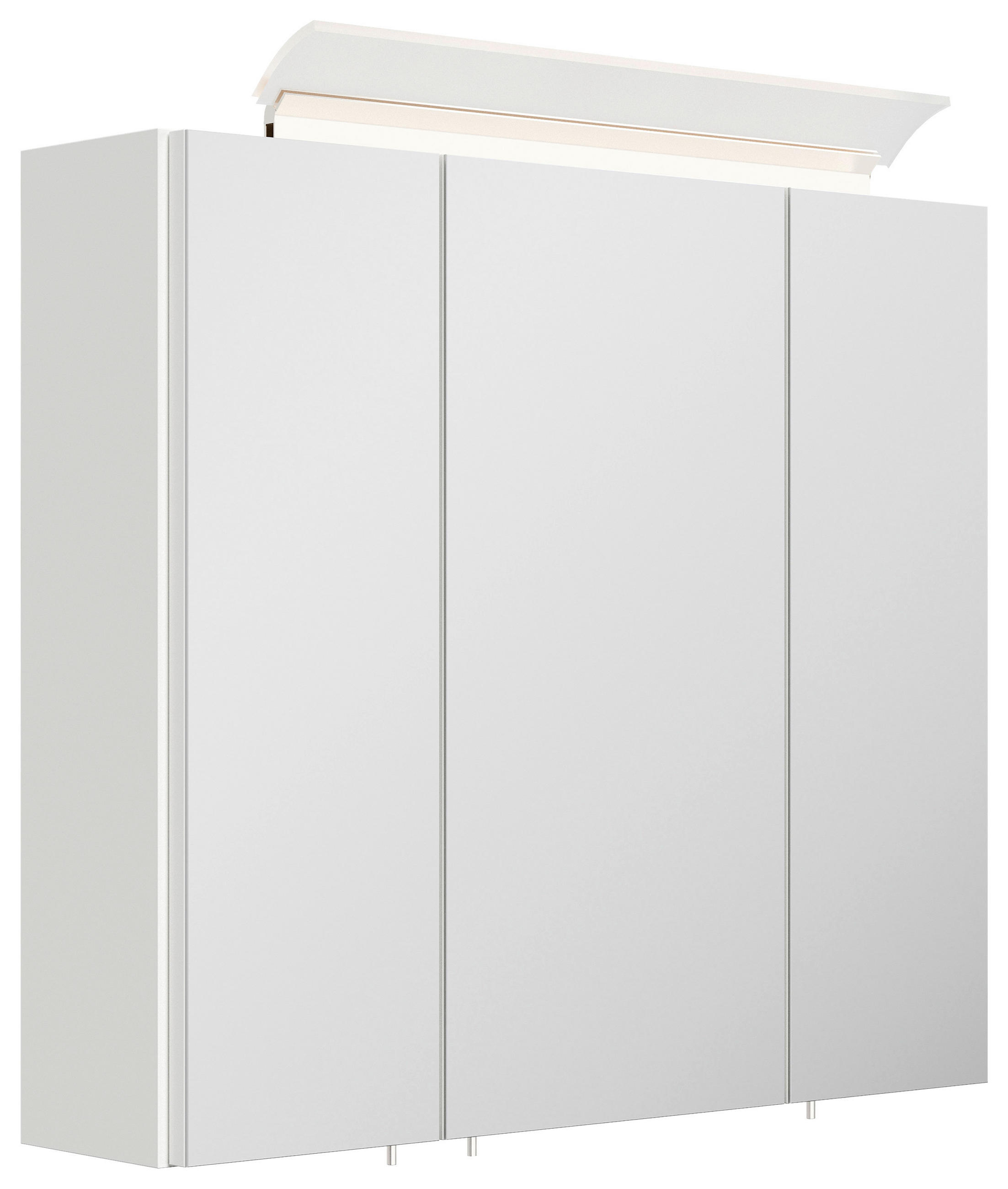 SPIEGELSCHRANK 70/62/17 cm  - Weiß Hochglanz, MODERN, Glas/Holzwerkstoff (70/62/17cm) - MID.YOU