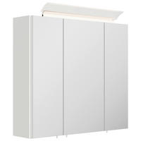 SPIEGELSCHRANK 70/62/17 cm  - Weiß Hochglanz, MODERN, Glas/Holzwerkstoff (70/62/17cm) - MID.YOU