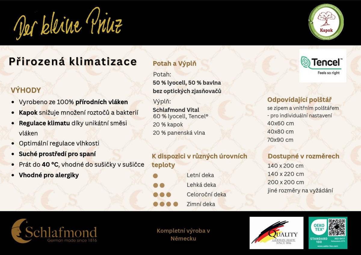 GANZJAHRESDECKE  DER KLEINE PRINZ 140/200 cm  - Creme, Basics, Naturmaterialien (140/200cm) - Schlafmond