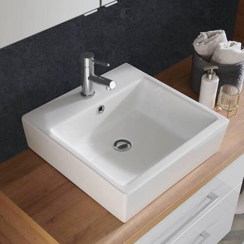 WASCHBECKEN 48/14/47 cm  - Weiß, Basics, Keramik (48/14/47cm) - Voleo