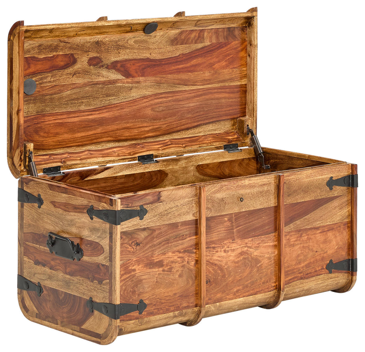 TRUHE Holz Sheesham Hartholz  - Sheeshamfarben, KONVENTIONELL, Holz (100/50/50cm) - Livetastic
