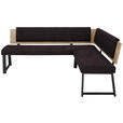 ECKBANK 200/160 cm  in Anthrazit  - Anthrazit/Schwarz, MODERN, Holzwerkstoff/Textil (200/160cm) - Venda