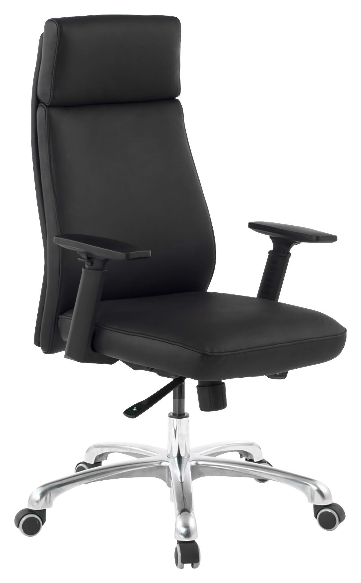 FORGÓSZÉK  fekete  - fekete/alumínium színű, Modern, műanyag/bőr (67,5/117,5/67,5cm) - MID.YOU