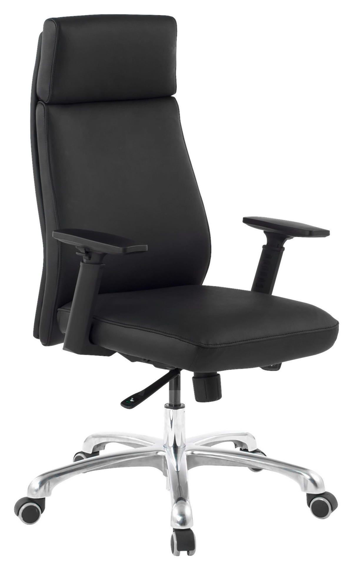 FORGÓSZÉK  fekete  - fekete/alumínium színű, Modern, műanyag/bőr (67,5/117,5/67,5cm) - MID.YOU
