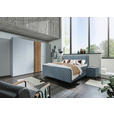 BOXSPRINGBETT 180/200 cm in Petrol - Petrol/Schwarz, Design, Textil/Metall (180/200cm) - Esposa