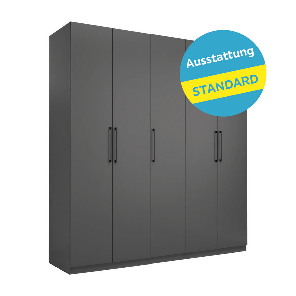 Drehtürenschrank 227,8cm Unit Anthrazit
