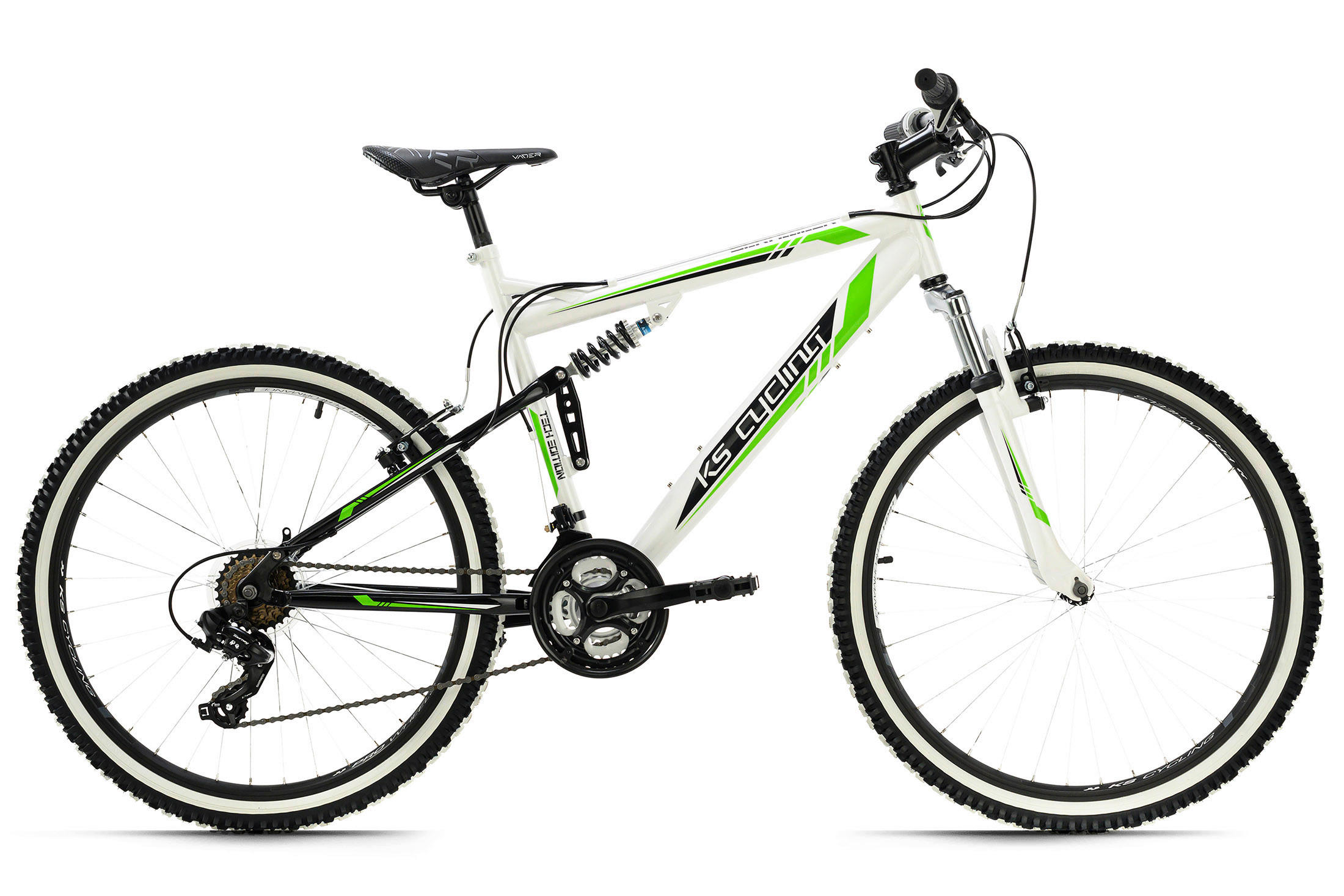 MOUNTAINBIKE 26 Zoll  - Weiß/Grün, Basics, Metall (180/70cm) - KS Cycling