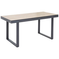LOUNGETISCH  - Anthrazit/Teakfarben, Modern, Kunststoff/Metall (140/70/68cm) - Amatio