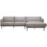 WOHNLANDSCHAFT in Textil Grau - Schwarz/Grau, Design, Textil/Metall (285/161cm) - Lomoco WOHNLANDSCHAFT in Textil Grau - Schwarz/Grau, Design, Textil/Metall (285/161cm) - Lomoco