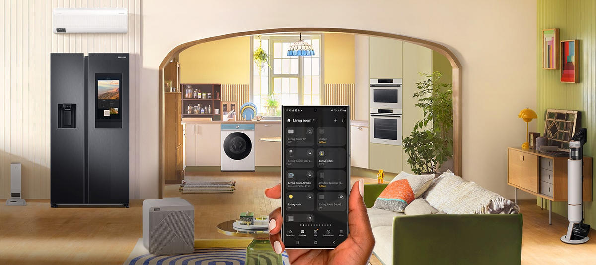 KÜHL-GEFRIER-KOMBINATION RB38C7B6AS9/EF  - Silberfarben, Basics, Glas/Kunststoff (59,5/203/65,8cm) - Samsung