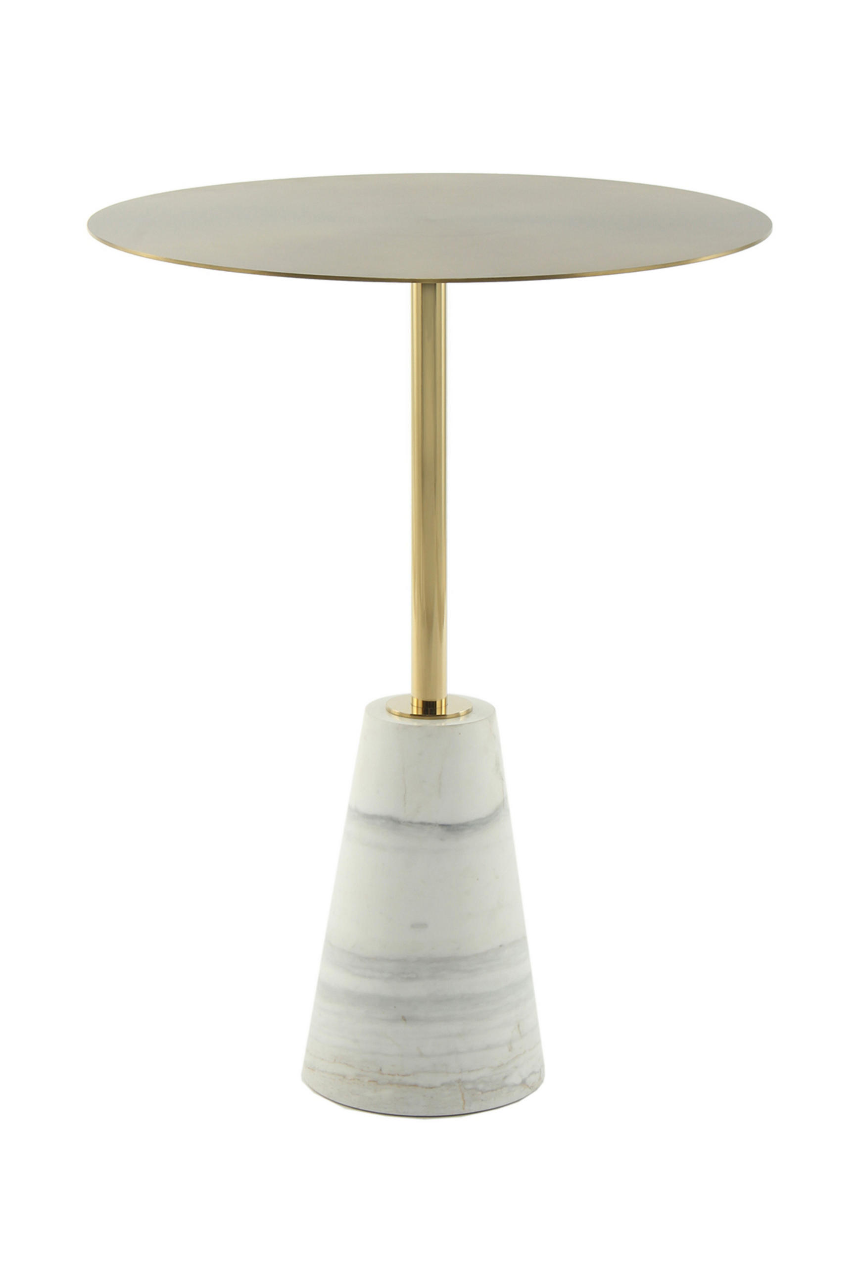 BEISTELLTISCH rund  - Design, Stein/Metall (40/53cm) - Kayoom