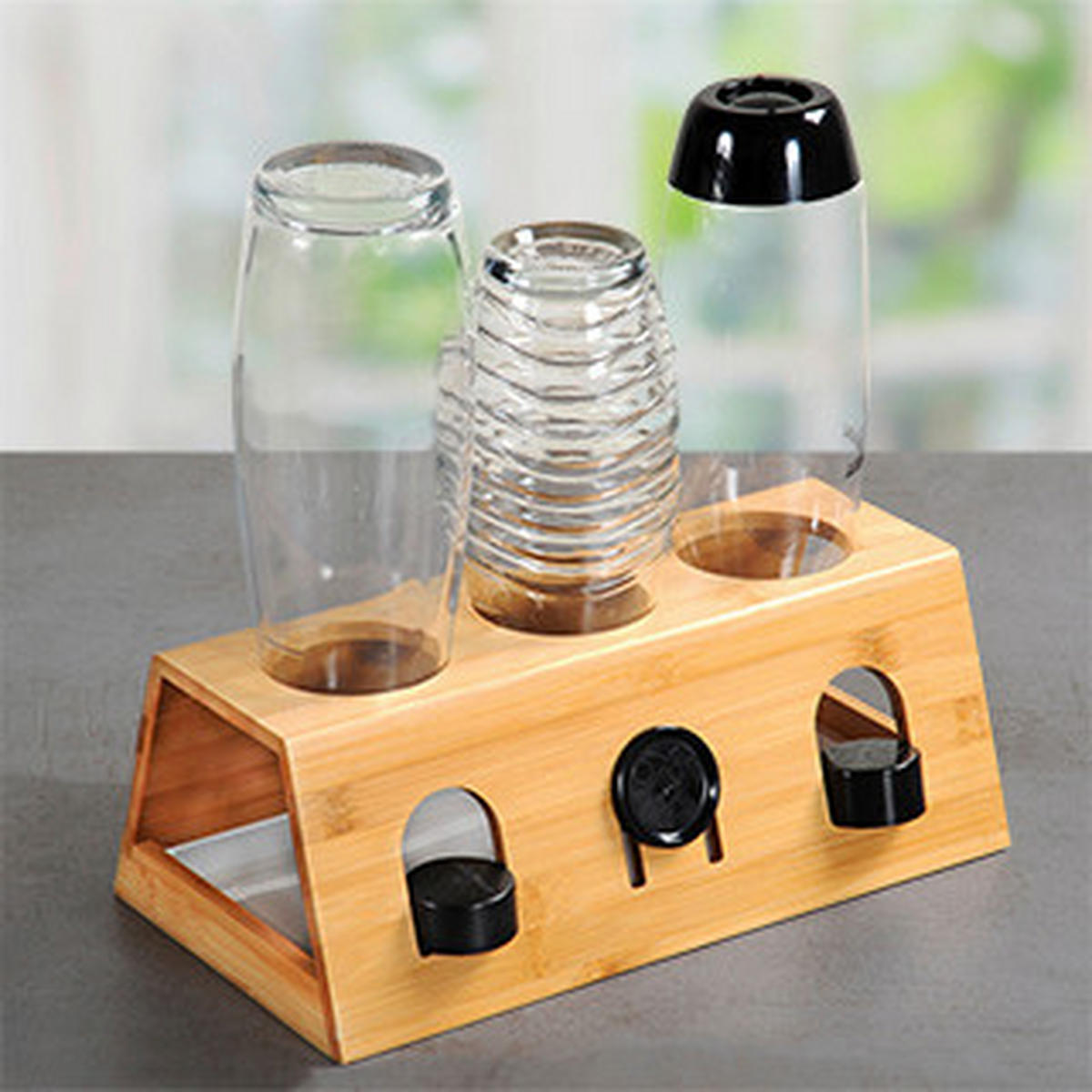 FLASCHENHALTER - Eichefarben, Basics, Naturmaterialien (32/17.5/12cm) - Kesper