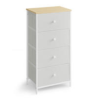KOMODA, biela, farba duba, 45/91,7/30 cm - biela/farba duba, Basics, kov/kompozitné drevo (45/91,7/30cm)
