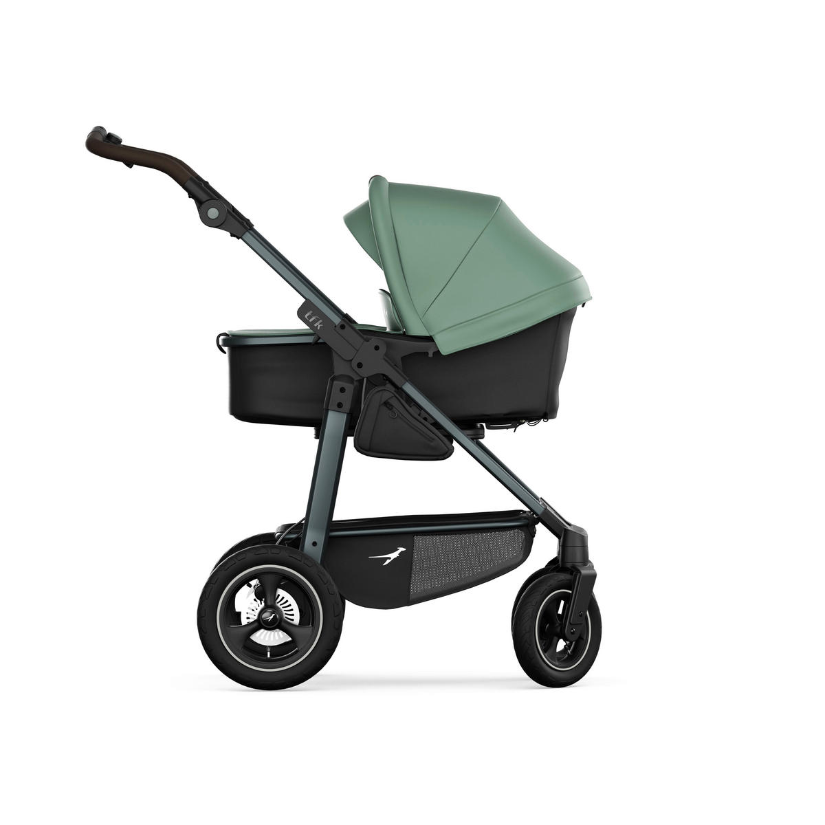 KOMBIKINDERWAGEN mono4 2-in-1 Kombikinderwagen  - Schwarz/Olivgrün, Basics, Textil/Metall (57/111/108cm) - TFK