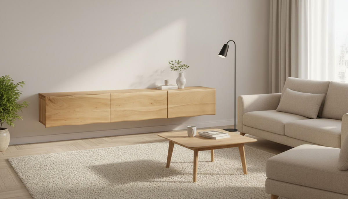 TV-ELEMENT Holz Akaziefarben  - Akaziefarben, Basics, Holz (160/22/40cm) - Livetastic